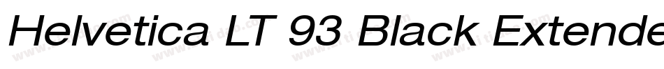 Helvetica LT 93 Black Extended Oblique字体转换